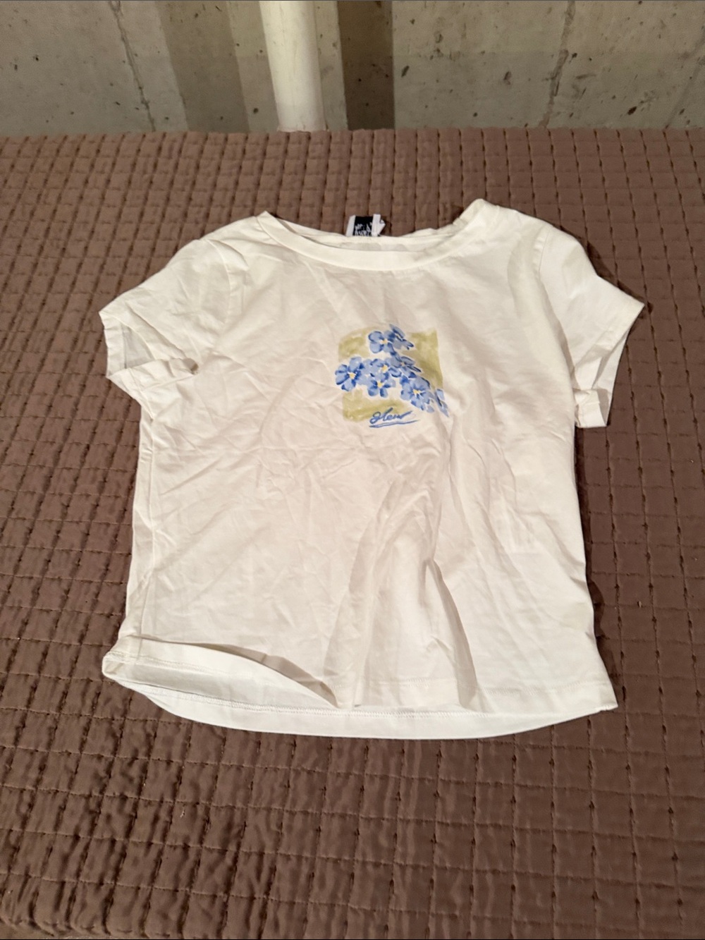 Kids White Floral Graphic Tee